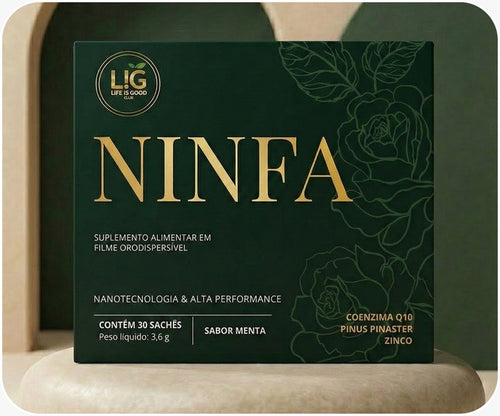 Embalagem do suplemento NINFA para libido feminina em película orodispersível