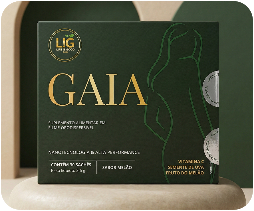 Embalagem do suplemento GAIA anti-celulite em película orodispersível